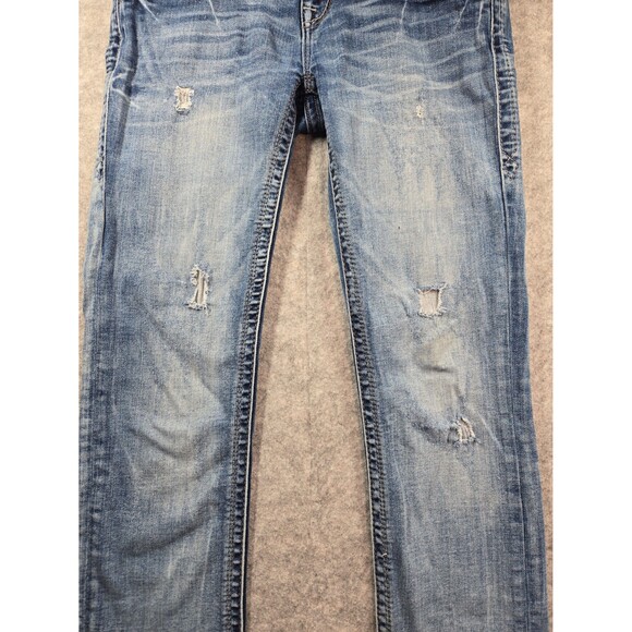 Rock Revival Alivia Jeans Easy Straight Womens 26 Distressed Low Rise Stretch - Picture 4 of 12